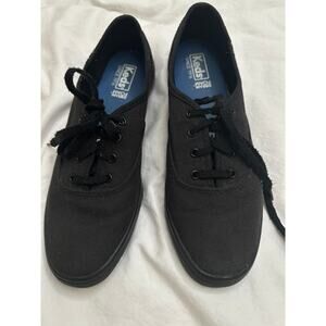 Keds Women's Black Canvas Shoes Black/Black WF24700 Size 8.5